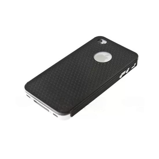 

Накладка металлическая Цветы для iPhone 4/4S, черный