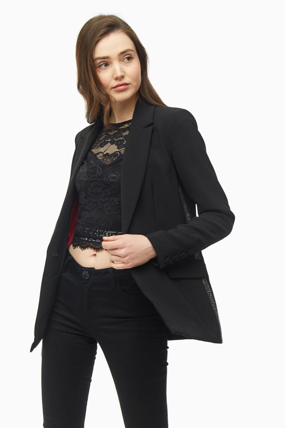 

Пиджак женский Guess W01N58-WC740-JBLK черный S, W01N58-WC740-JBLK