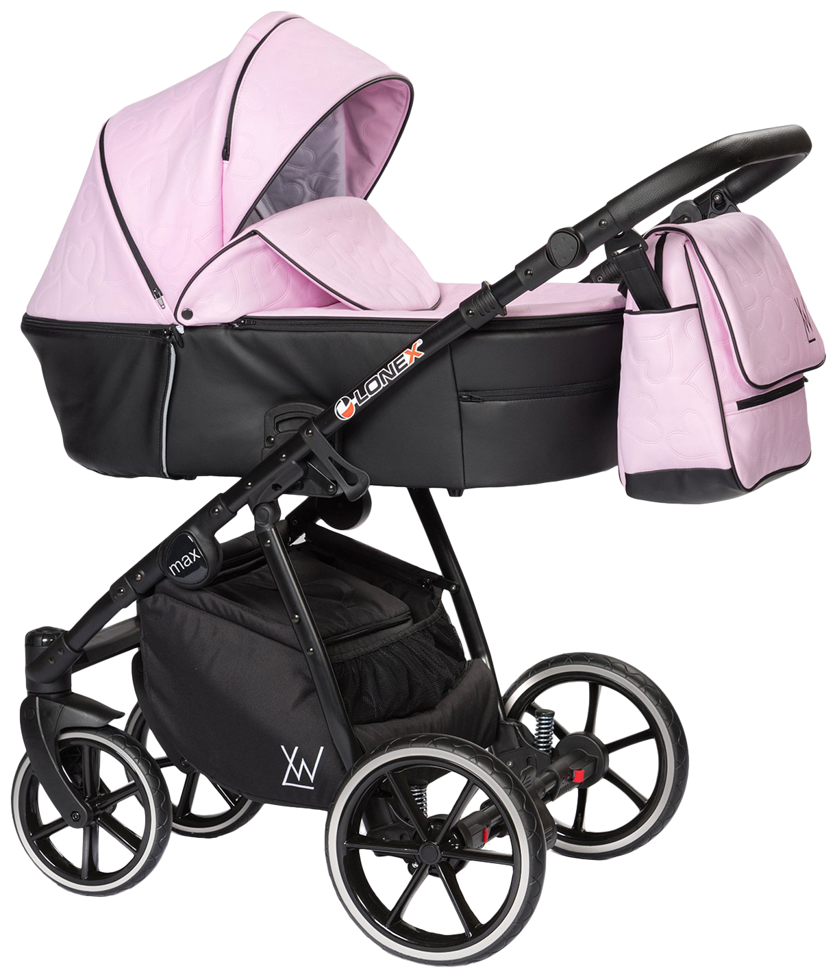 

Детская коляска 2 в 1 Lonex "PAX" (PINK), цвет: розовый, Pax