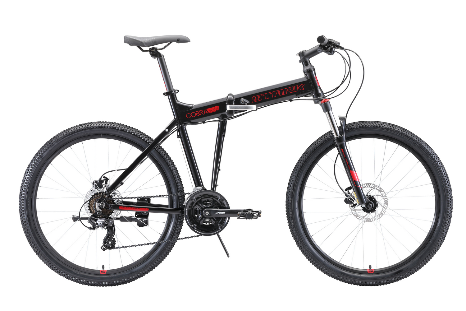 

Велосипед Stark Cobra 26.2 HD 2020 20" black/red, Красный;черный, Cobra 26.2 HD