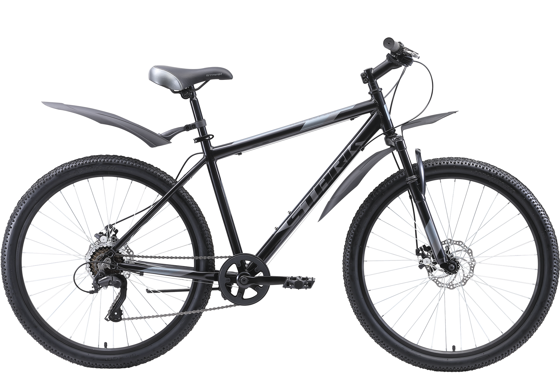

Велосипед Stark Respect 26.1 D Microshift 2020 18" grey/black, Respect 26.1 D Microshift