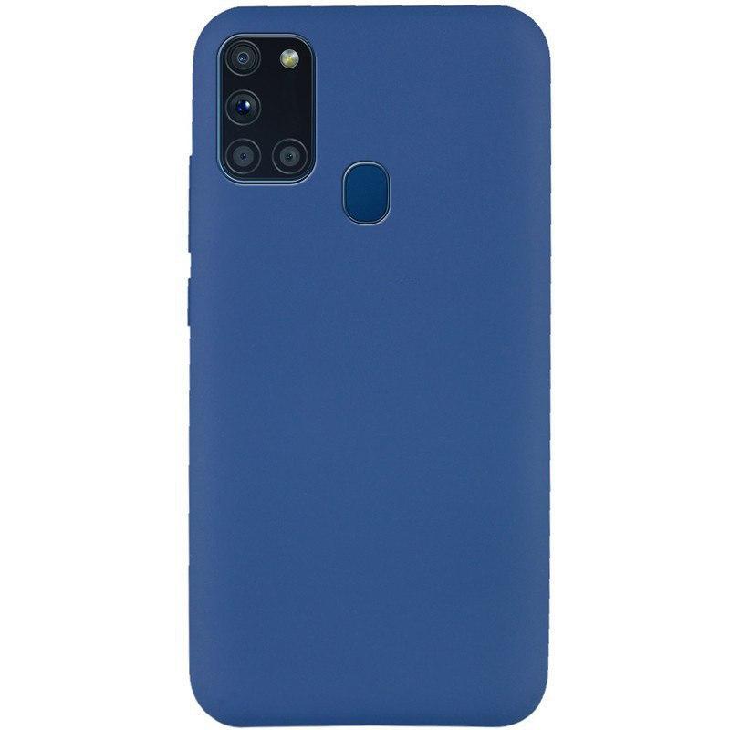 фото Чехол silicone для samsung galaxy a21s overlay (синий) ёmart