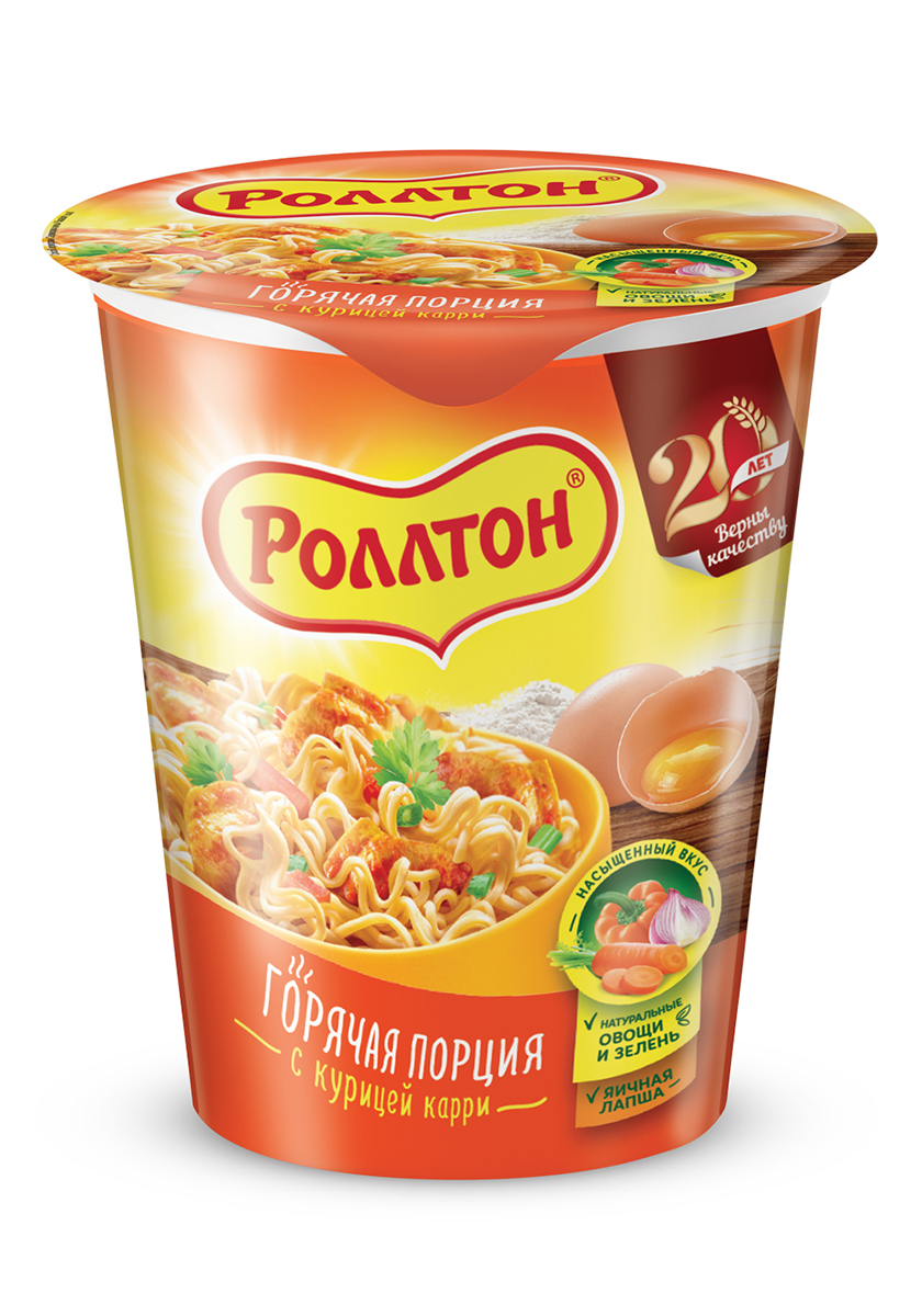 

Лапша Роллтон быстрого приготовления с курицей карри 70 г