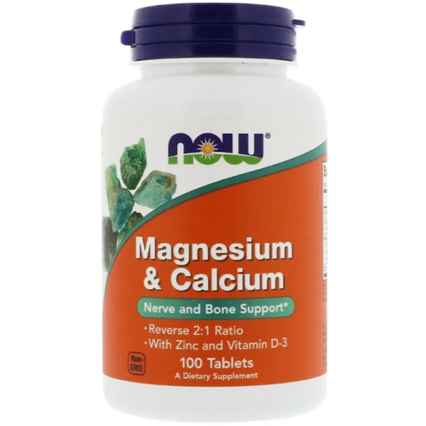 Magnesium & Calcium NOW с цинком и витамином D3 таблетки 100 шт.