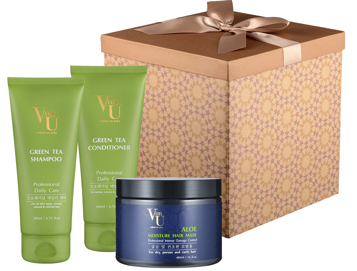

Набор VonU Green Tea + Mask (3 предмета, с маской Алоэ), набор Green Tea + Mask