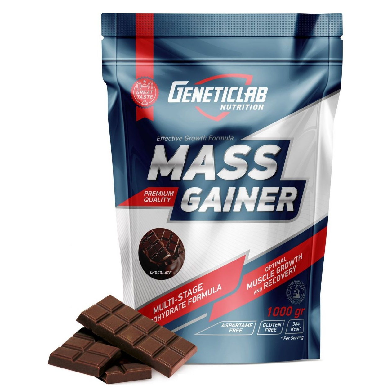 Гейнер GeneticLab Nutrition Mass Gainer, 1000 г, chocolate