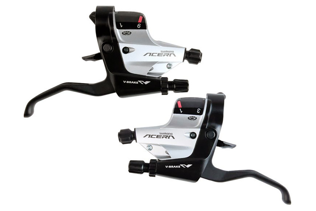 

SHIMANO Шифтер/тормозная ручка Shimano Acera M390 лев/пр. 3*9ск, тр+оплетк серебристый -