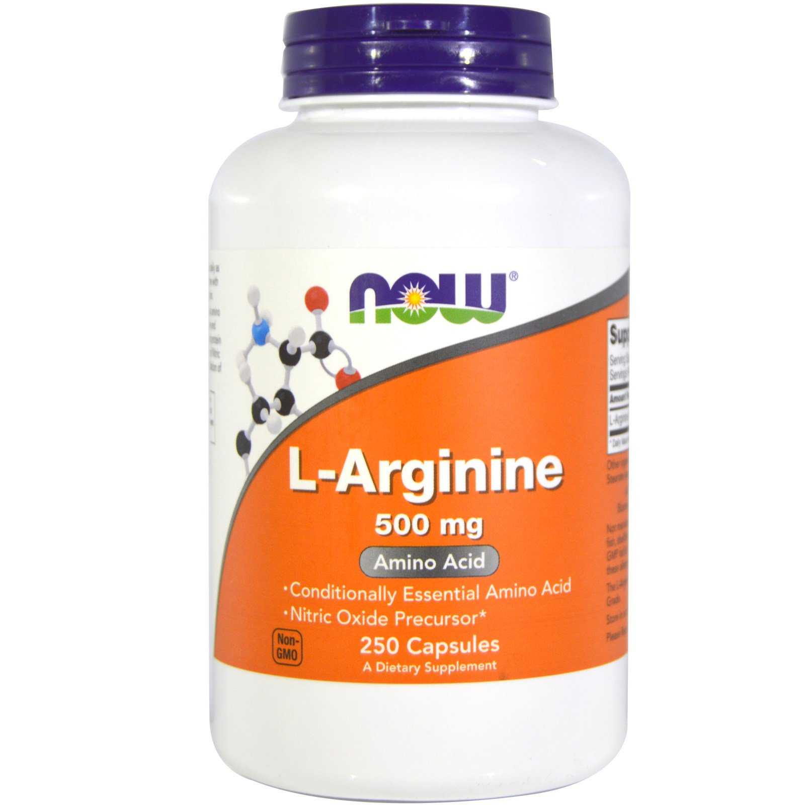 L-Arginine 500 NOW Sports, 250 таблеток