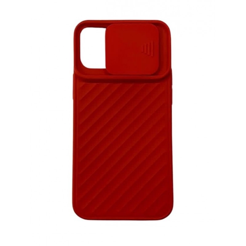 фото Чехол для iphone 12 pro max с защитой камеры шторка overlay (красный) ёmart