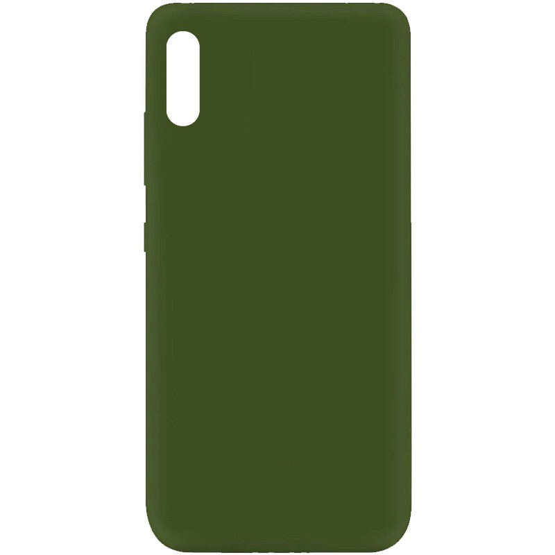 фото Чехол silicone для xiaomi redmi 9a overlay зелёный(хаки) ёmart