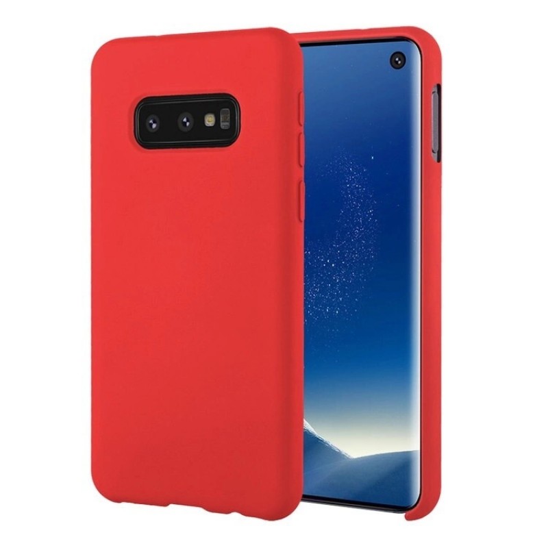 фото Чехол silicone для samsung galaxy s10e overlay (бордовый) ёmart