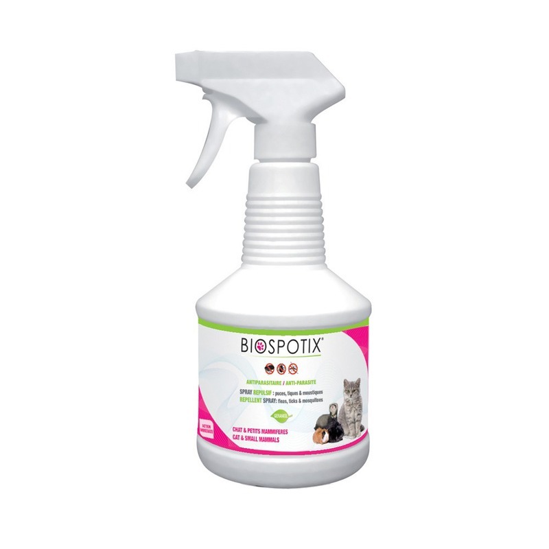 Спрей для кошек против блох, вшей, клещей, комаров Biospotix Cat spray, 500 мл