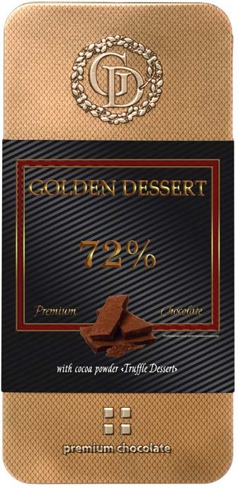 Шоколад Golden Dessert 72 горький шоколад с какао-порошком Десерт Трюфель 100 гр 638₽