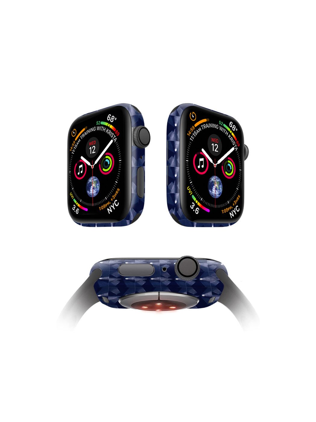 

Защитная пленка MOCOLL для корпуса Apple Watch 42mm (2шт) Кошачий глаз Синий