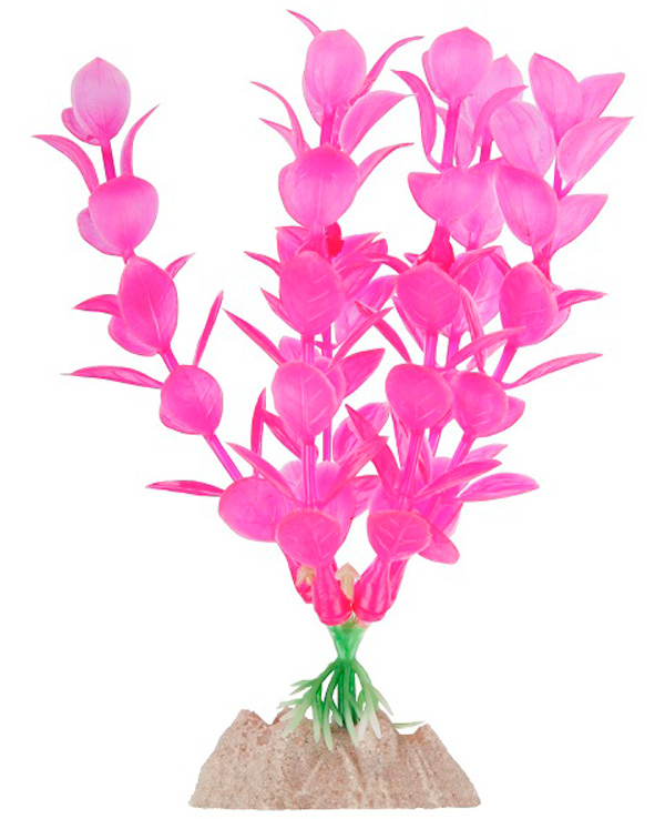 фото Искусственное растение для аквариума glofish флуоресцентное розовое, пластик, 24шт