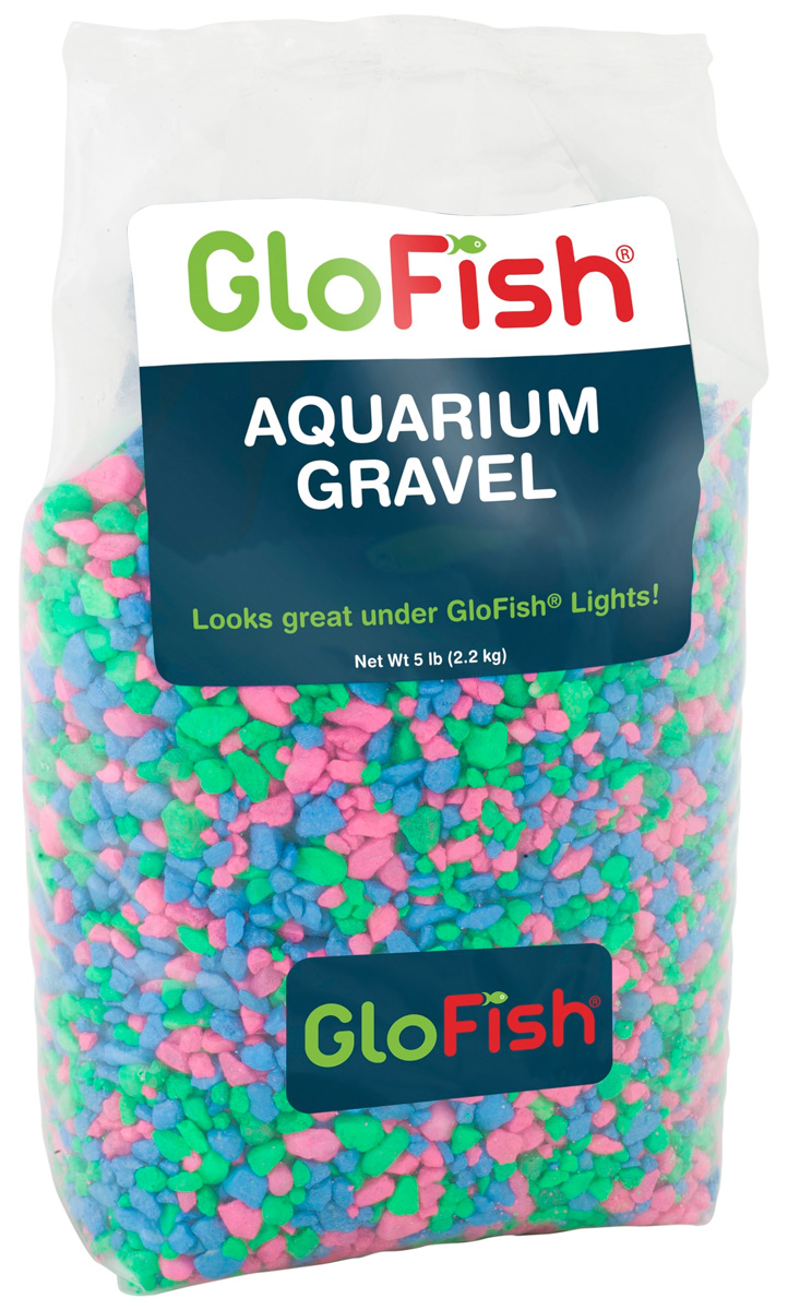 фото Грунт для аквариума glofish камень, с флуоресцентными glo частицами