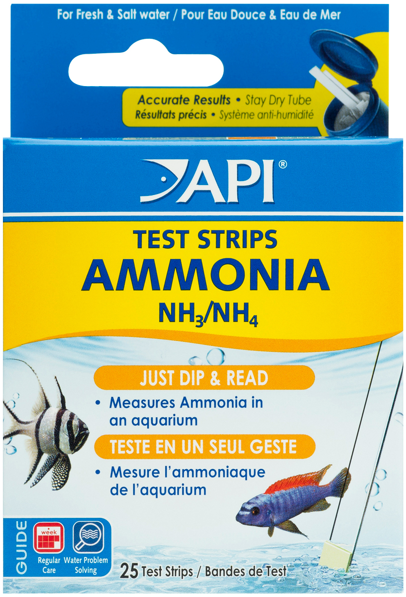 

Тест-полоски для определения уровня аммиака Api Ammonia Aquarium Test Strip 25 шт
