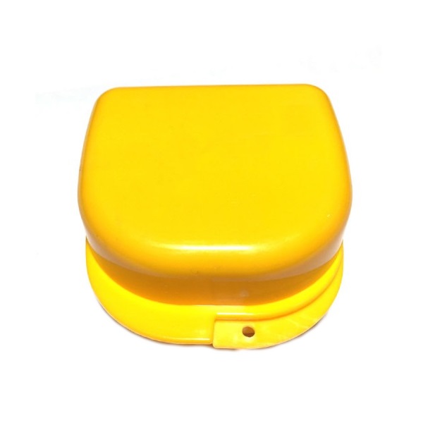 Бокс пластиковый ортодонтический Staino DB02А желтый 78x83x45 мм