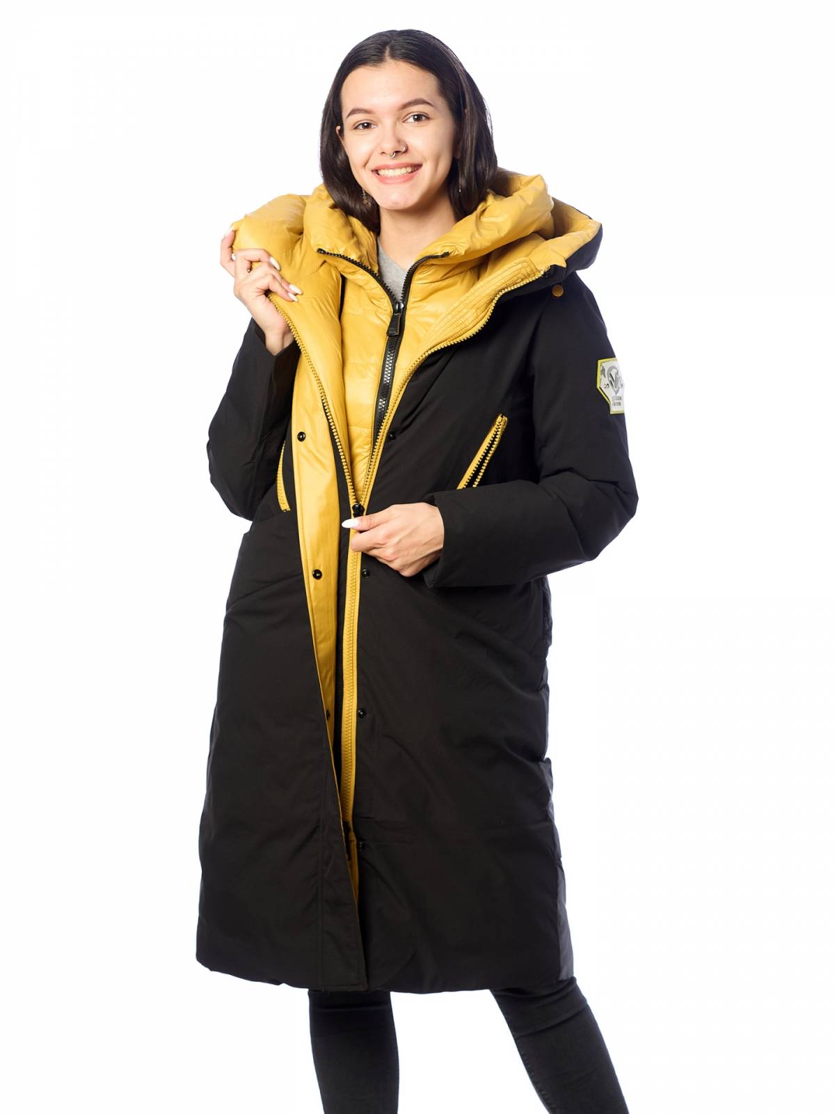 

Пальто женское EVACANA 4058 черное 44 RU, Черный, 4058