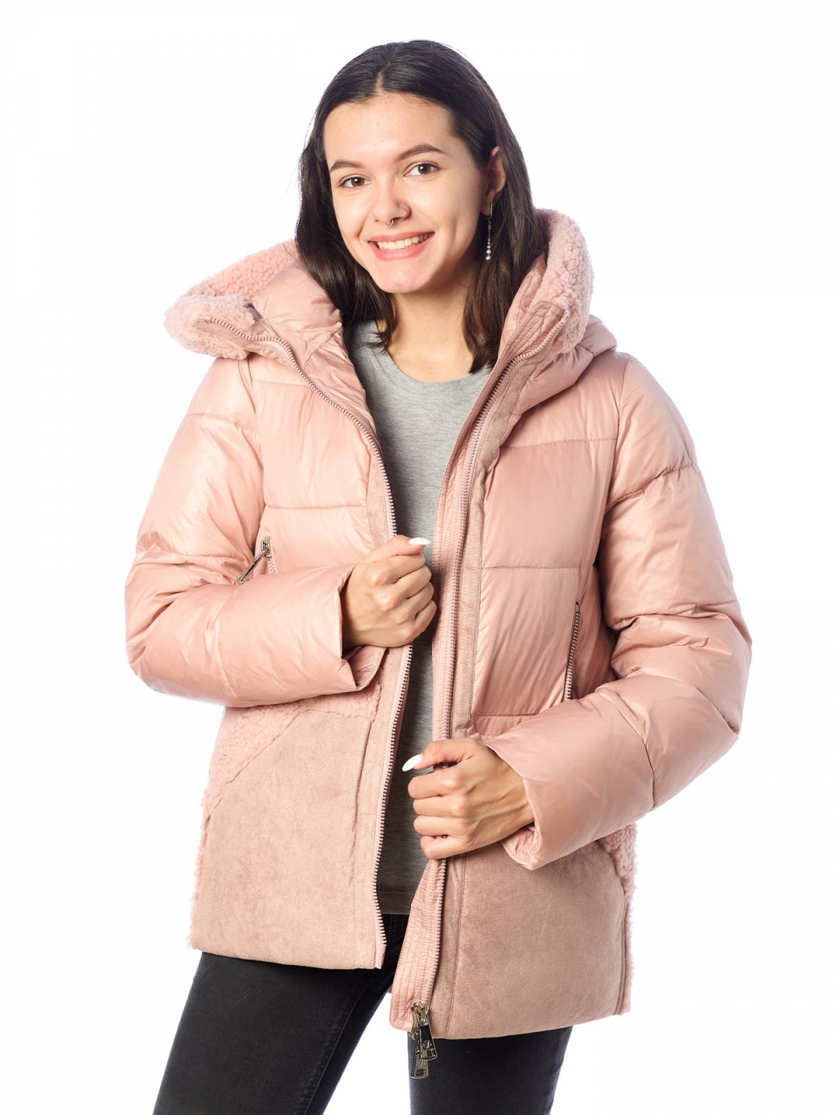 

Куртка женская EVACANA 4065 розовая 44 RU, Розовый, 4065