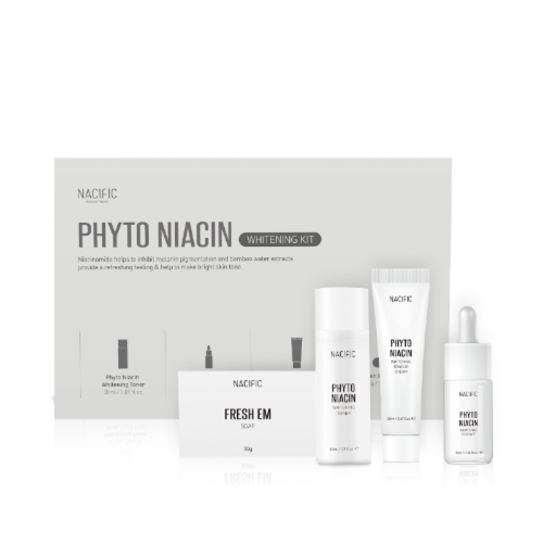 Nacific Phyto Niacin Whitening kit Набор миниатюр линейки с ниацином payot набор молочко для лица мицеллярное очищающее увлажняющее и лосьон для лица тонизирующий