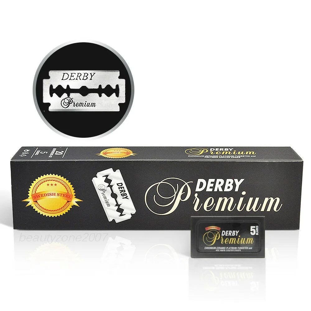 фото Сменные лезвия для бритья derby premium double edge razor blade 100 шт.