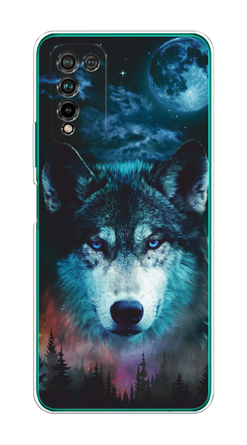 

Чехол на Honor 10X Lite "Лунный волк", Бирюзовый;розовый;синий, 6104650-1