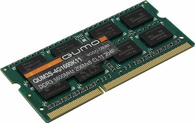 

Модуль памяти QUMO SO-DIMM DDR-III 4GB (QUM3S-4G1600K11R)