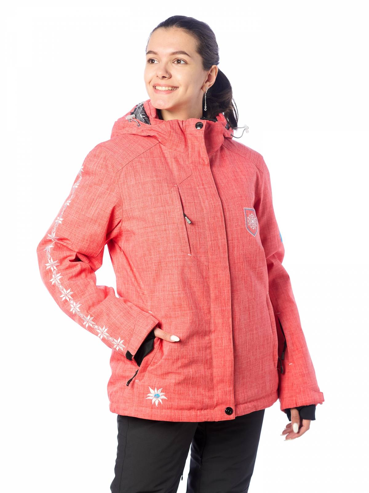 Горнолыжная куртка женская FUN ROCKET 15508 размер 42, светло-розовый