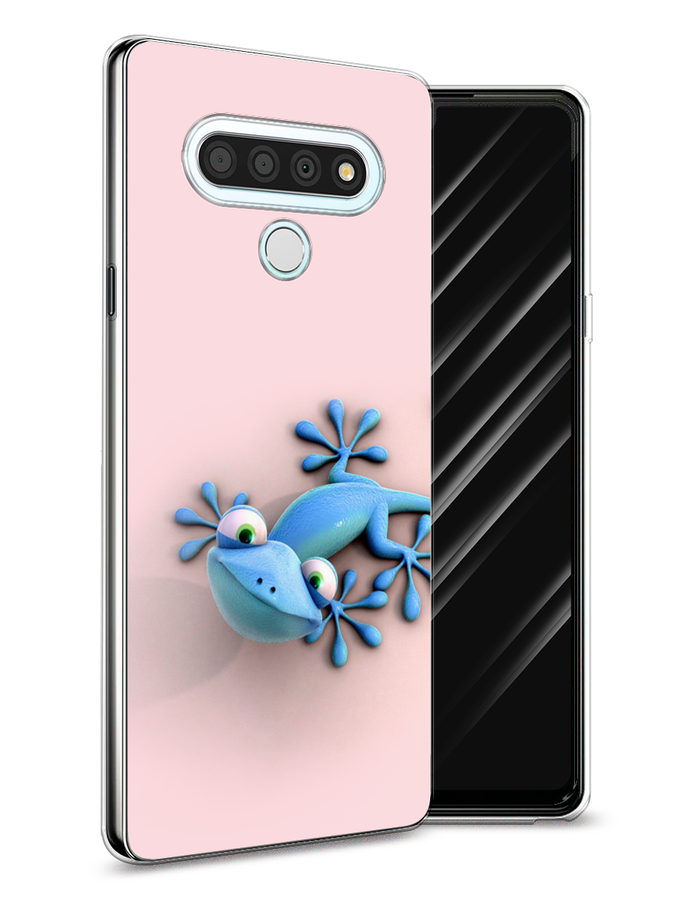 

Чехол Awog на LG Stylo 6 "Голубая ящерка", Розовый;голубой;белый, 84550-2