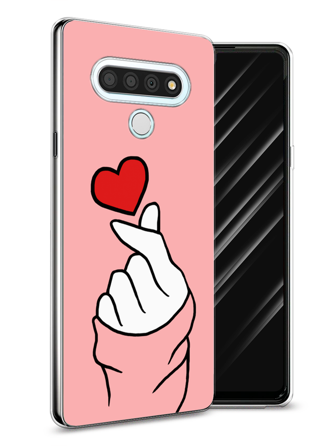 

Чехол Awog на LG Stylo 6 "Милое сердечко", Белый;красный;черный, 84550-7
