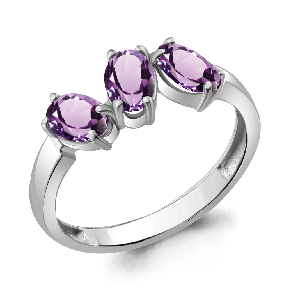 

Кольцо из серебра с аметистом р., Aquamarine 6939004, 6939004_925_р