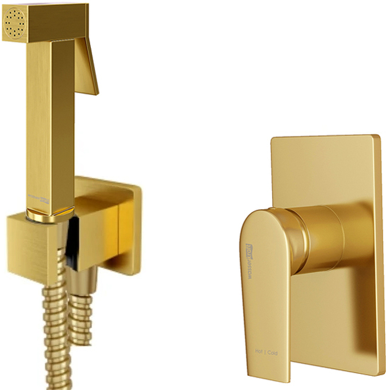 

Гигиенический душ Wasserkraft A55094 SET2206 со встраиваемым смесителем, Золотистый