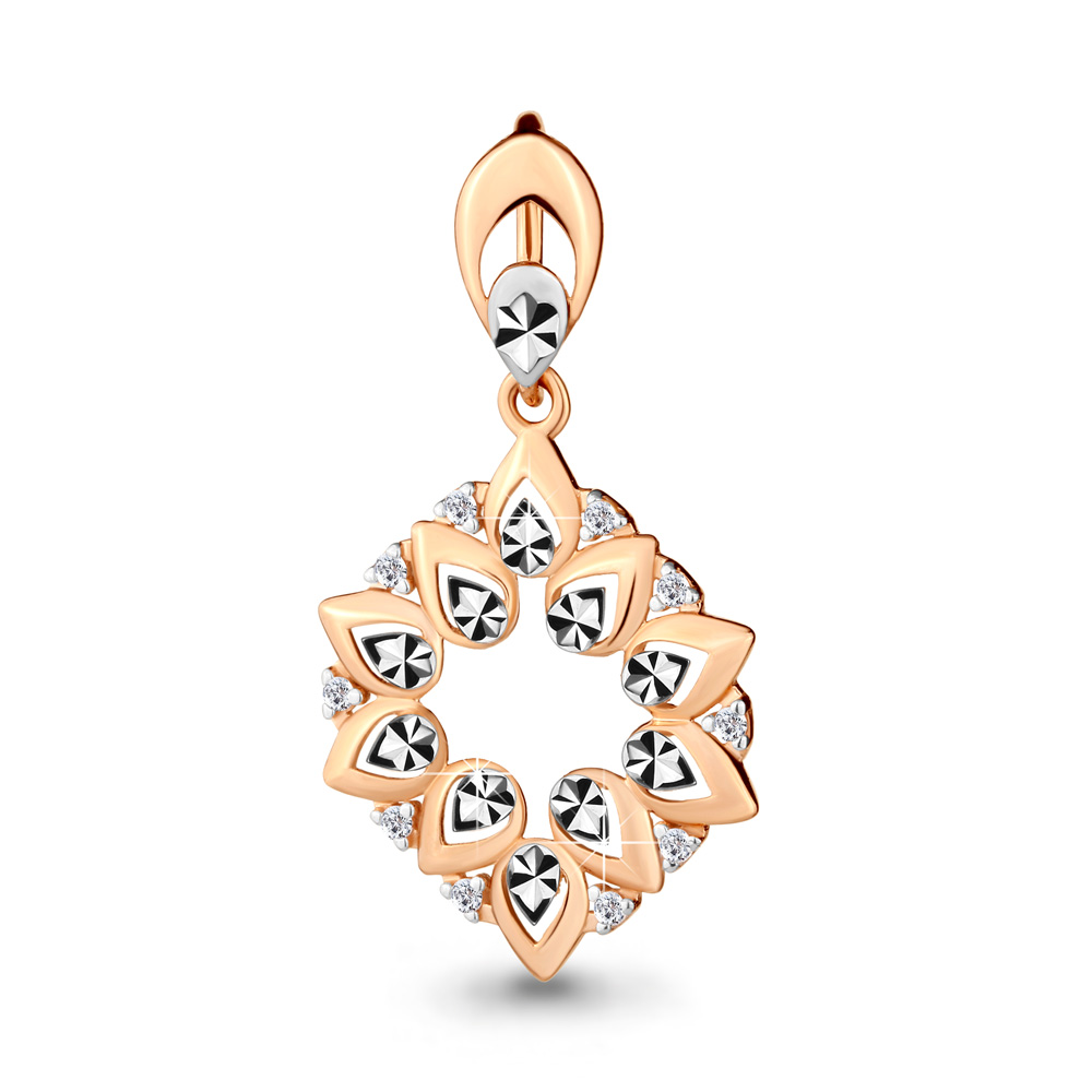 

Кулон из серебра с фианитом Aquamarine 24084А, 24084А_925_з