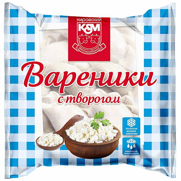 

Вареники КМ с творогом 350 г