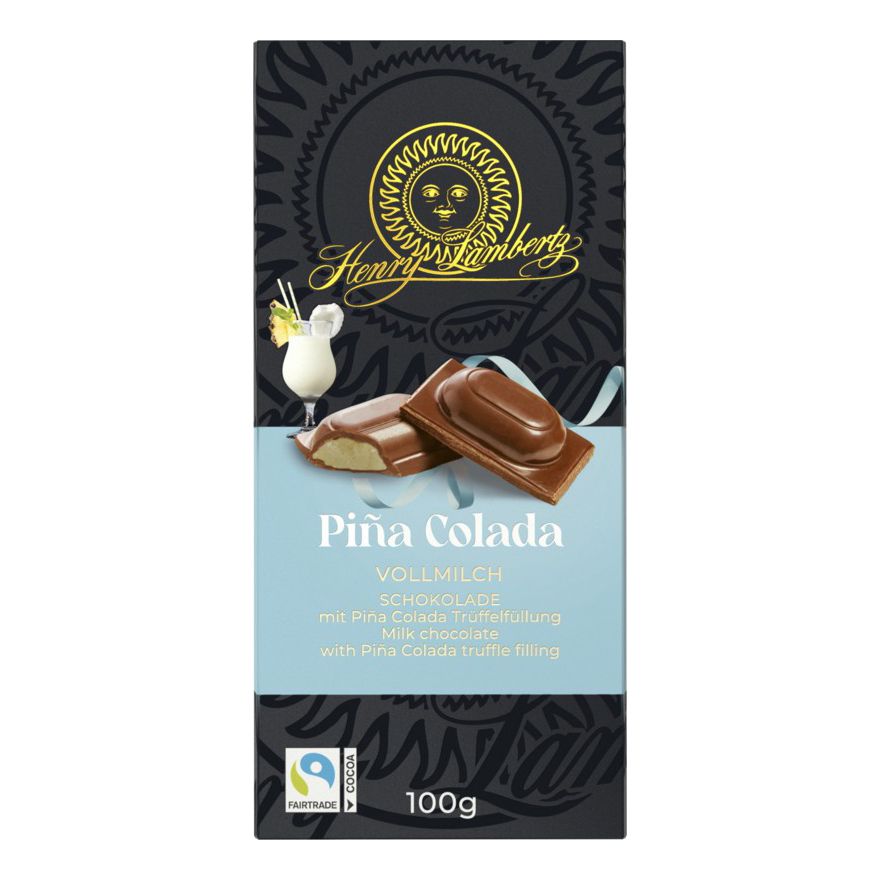 Шоколад Lambertz Pina Collada молочный с трюфелем 100 г