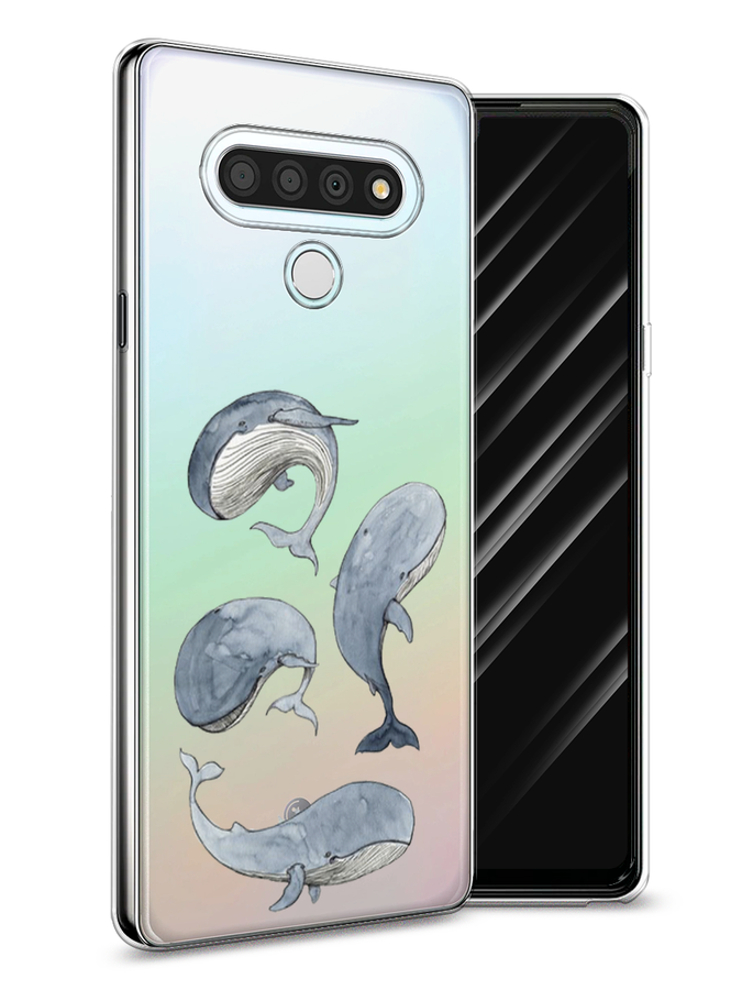 

Чехол Awog на LG Stylo 6 "Киты", Белый;прозрачный;голубой, 84550-1