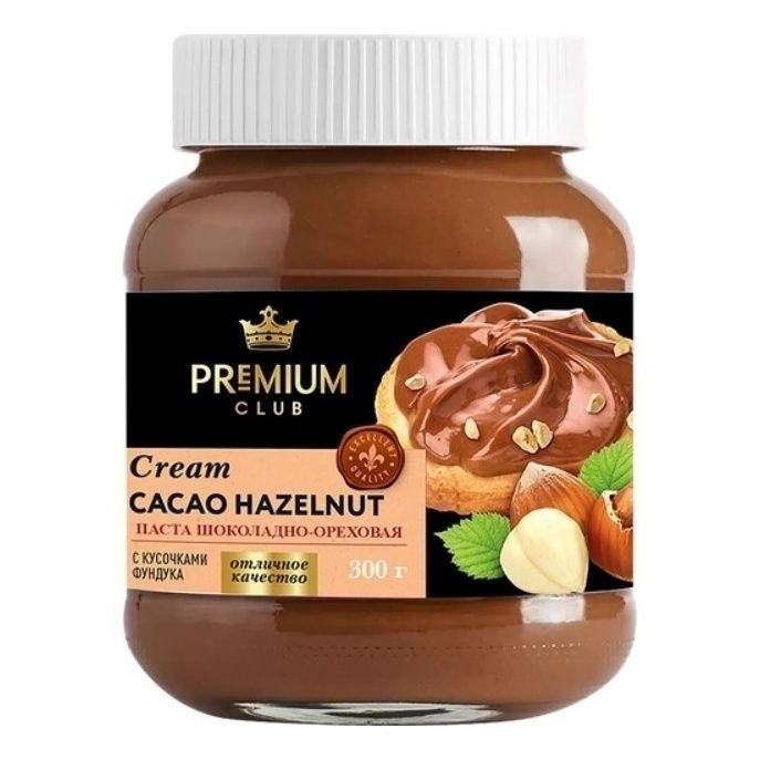 Паста Premium Club шоколадно-ореховая с фундуком 300 г