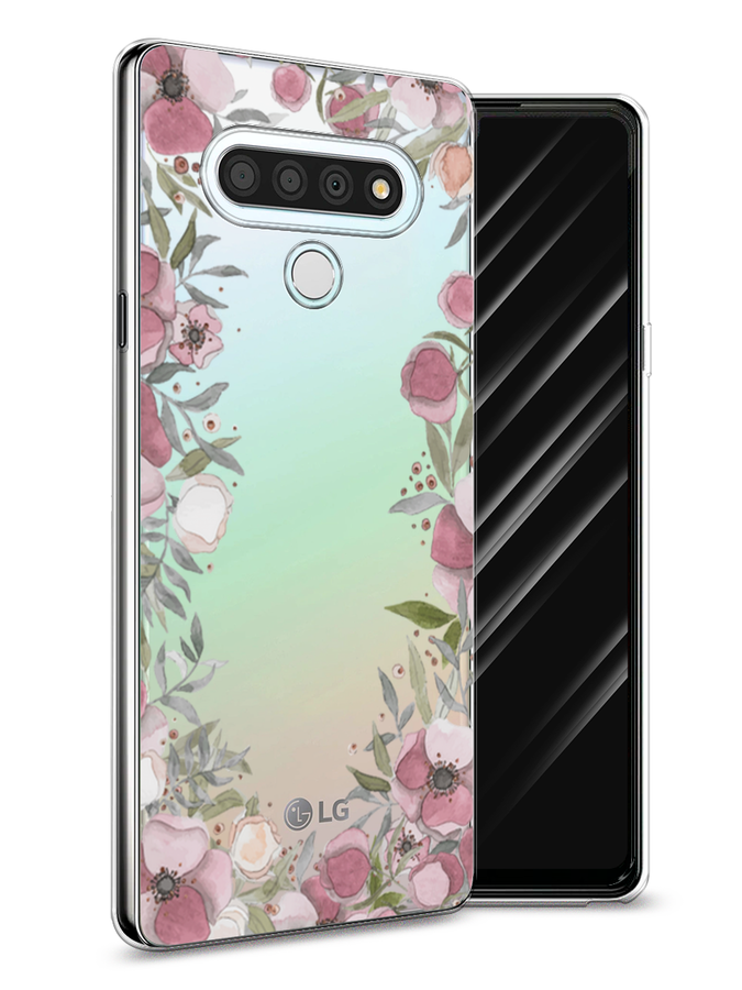 

Чехол Awog на LG Stylo 6 "Розовая цветочная рамка", Розовый;зеленый, 84550-8