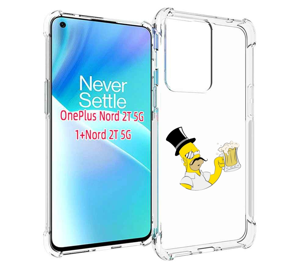 

Чехол MyPads гомер-с-напитком для OnePlus Nord 2T, Прозрачный, Tocco