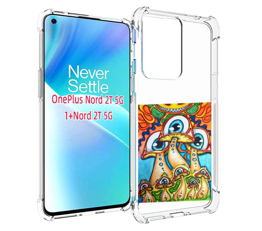 

Чехол MyPads грибы с глазами для OnePlus Nord 2T, Прозрачный, Tocco