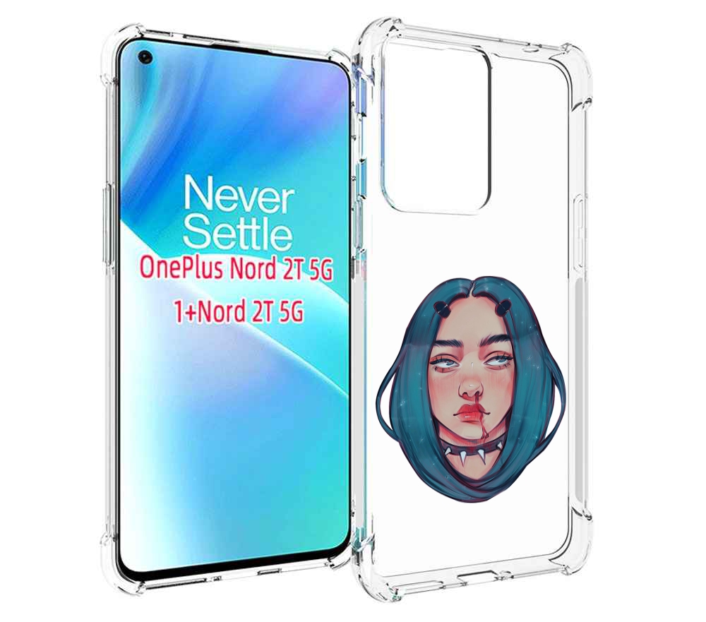 

Чехол MyPads грустная-девушка-с-синими-волосами для OnePlus Nord 2T, Прозрачный, Tocco