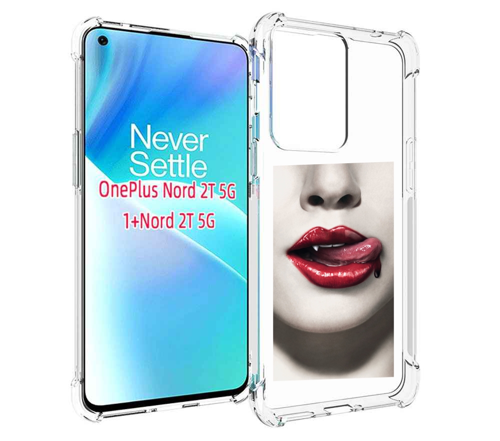 

Чехол MyPads губы-вампирши для OnePlus Nord 2T, Прозрачный, Tocco