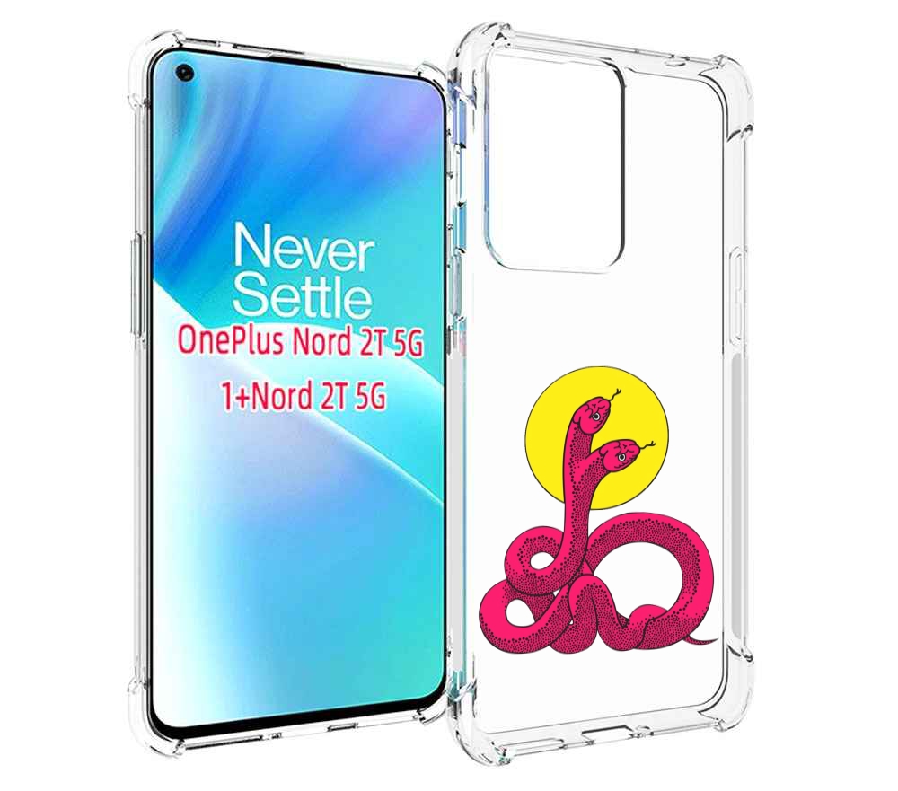 

Чехол MyPads двухголовая-змея для OnePlus Nord 2T, Прозрачный, Tocco