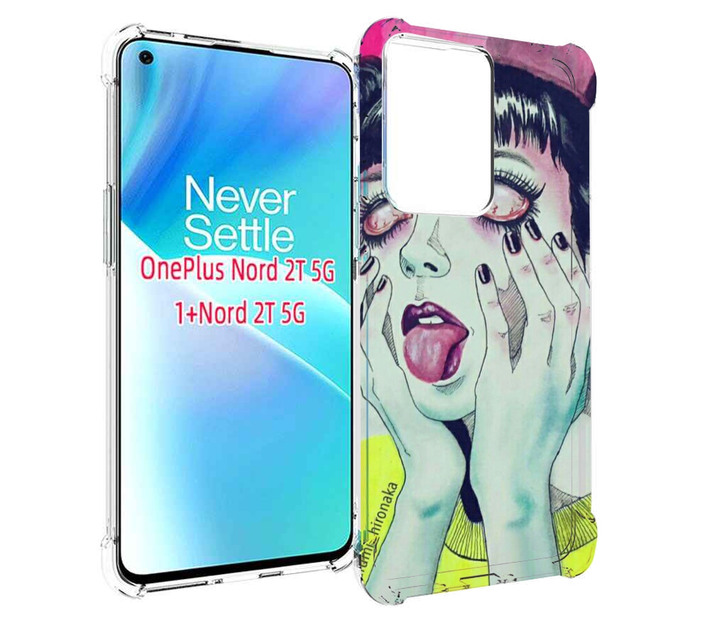 

Чехол MyPads девушка без зрачков для OnePlus Nord 2T, Прозрачный, Tocco