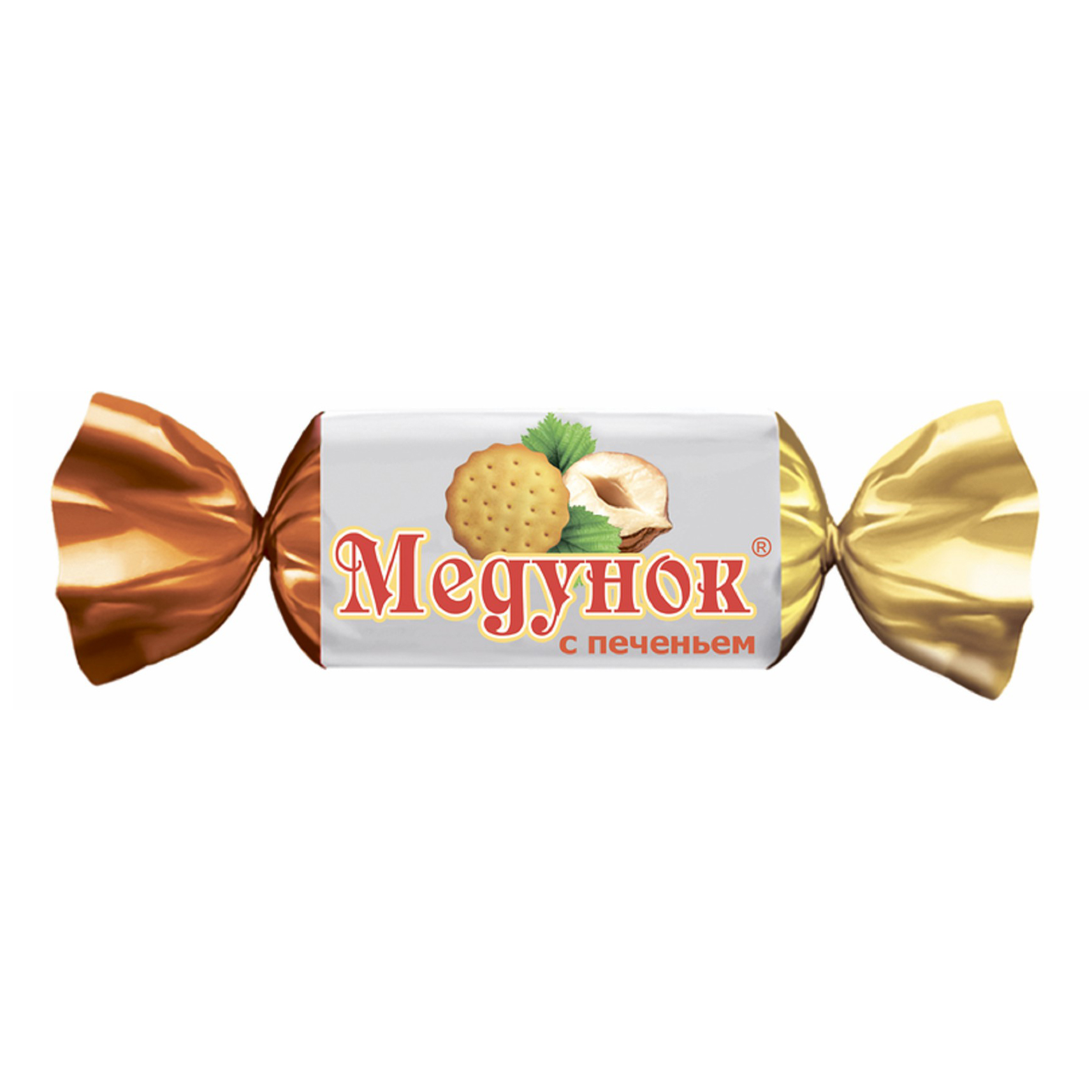 Шоколадные конфеты Славянка Медунок с печеньем
