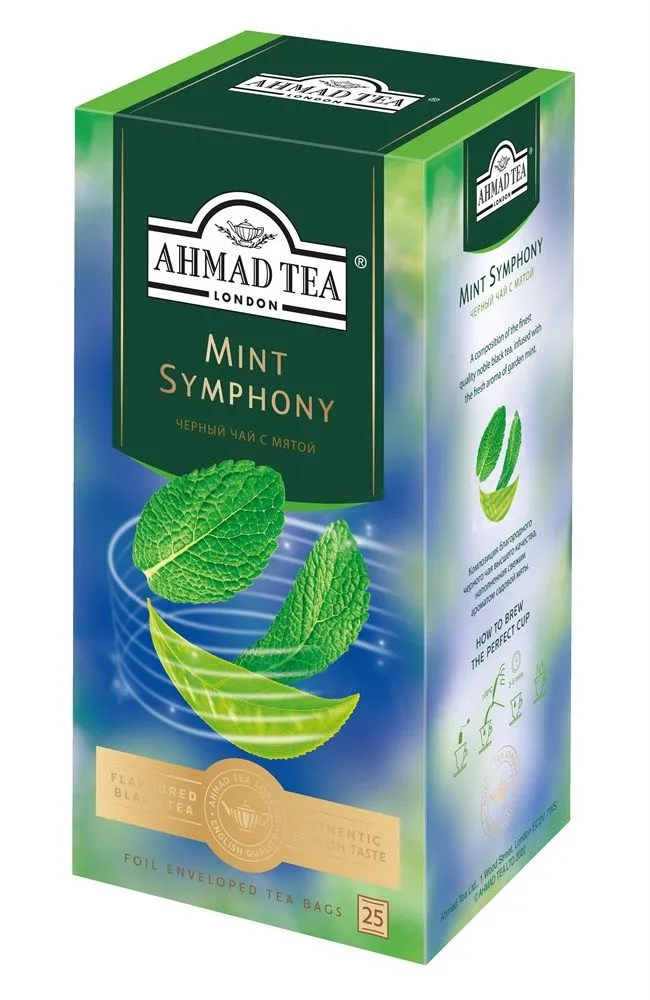 

Чай черный Ahmad Tea Мятная Симфония, 25 пакетиков, 3 упаковки, Мятная Симфония