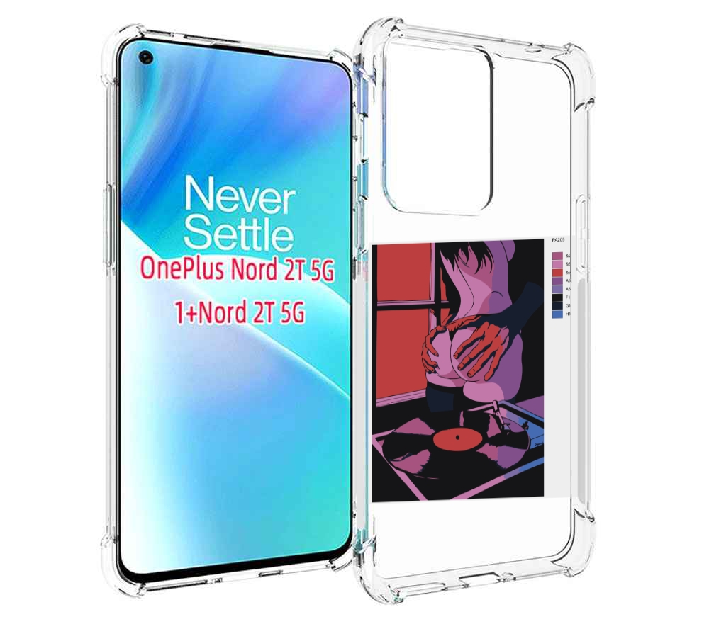 

Чехол MyPads девушка красивая сзади женский для OnePlus Nord 2T, Прозрачный, Tocco