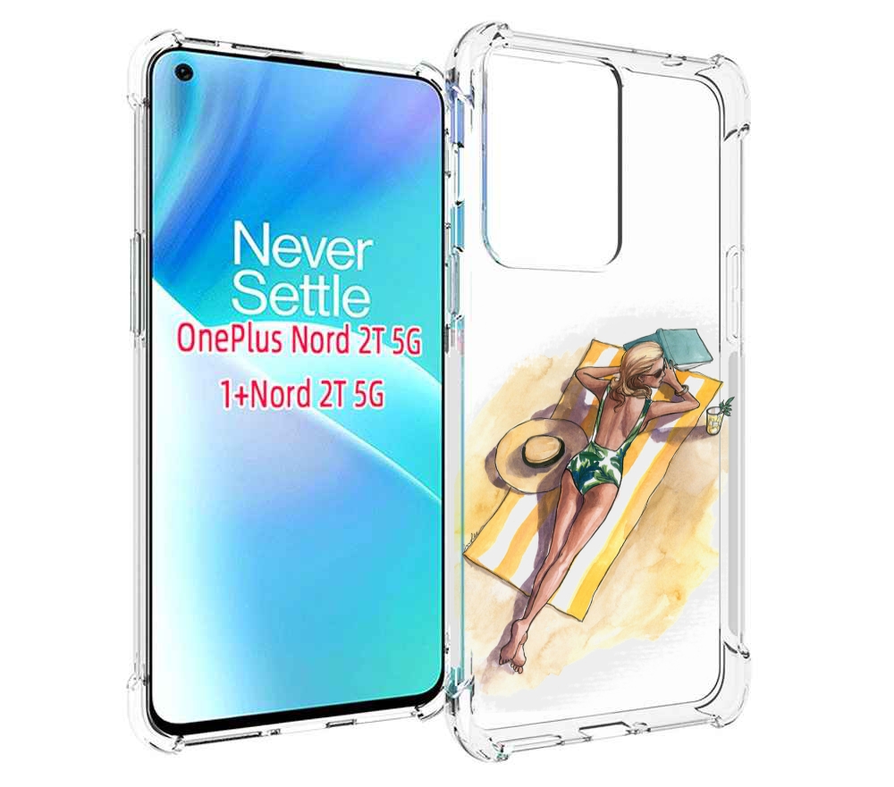 

Чехол MyPads девушка на пляже женский для OnePlus Nord 2T, Прозрачный, Tocco