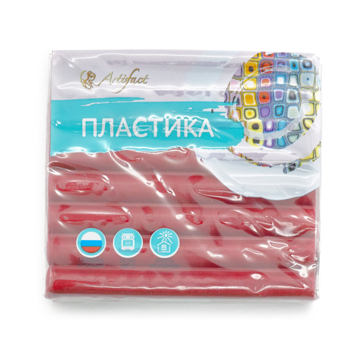 

Пластика - полимерная глина 56г классический Вишневый, Красный